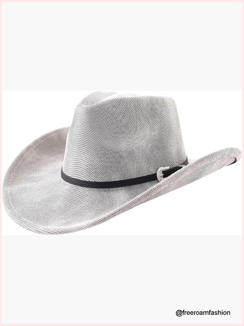 Unisex Wide Brim Cowboy Hat with Adjustable Drawstring